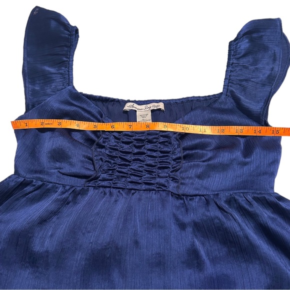 American Rag satin look peasant top size XS - Picture 5 of 7